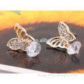 shine micro pave earring beautiful butterfly earring, earring accessories